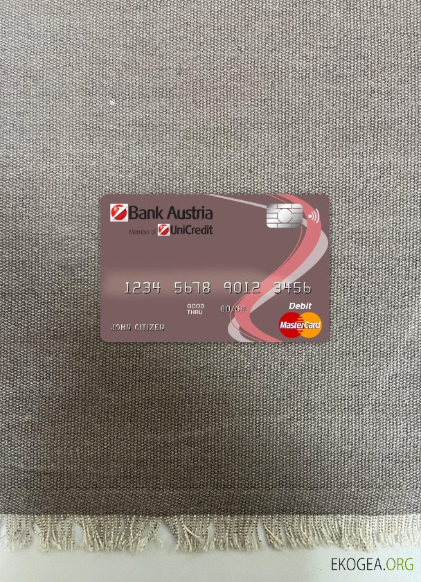 Autriche Bank Autriche master card photolook recto